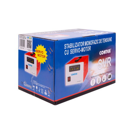 Stabilizator monofazic de tensiune Conter MSER-1000 V2, 1000 VA / 750 W, cu servomotor, 230V [4]