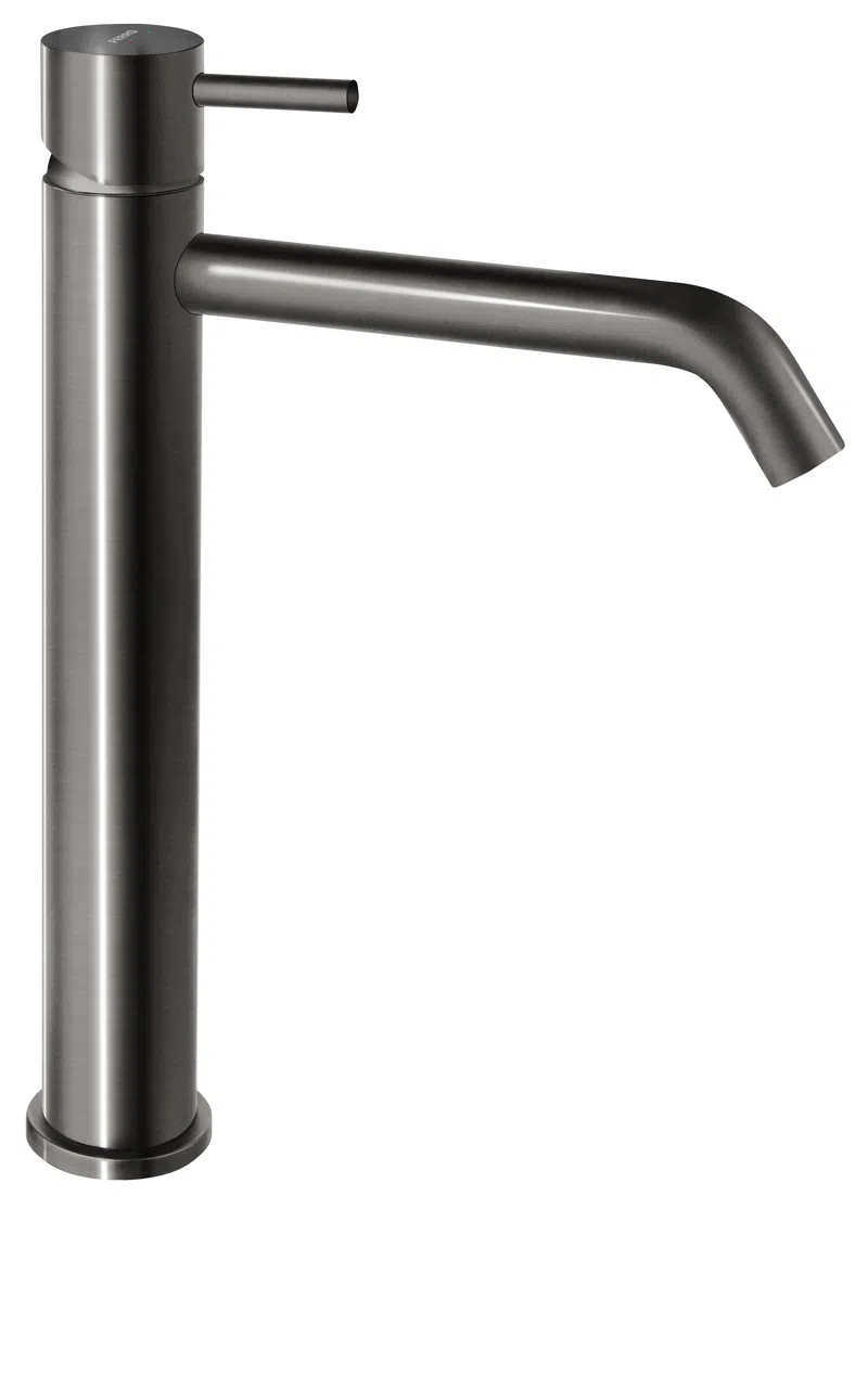 Baterii - Baterie stativa inalta lavoar Circulus Gun Metal monocomanda pentru lavoar tip bol
