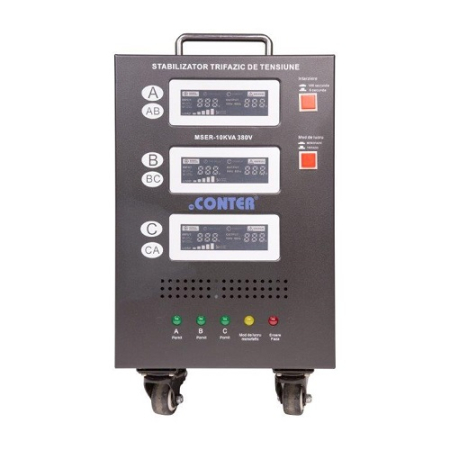 Stabilizator trifazic de tensiune Conter MSER-45KVA V2, 45 kVA / 36 kW, cu servomotor, 400V [1]