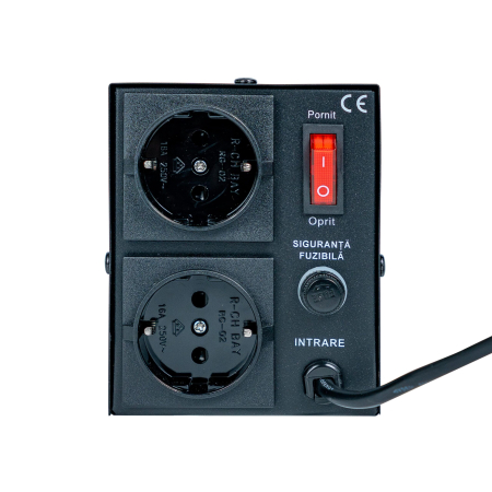 Stabilizator monofazic de tensiune cu releu Conter SVR-1000, 1000 VA / 750 W, 230V [4]