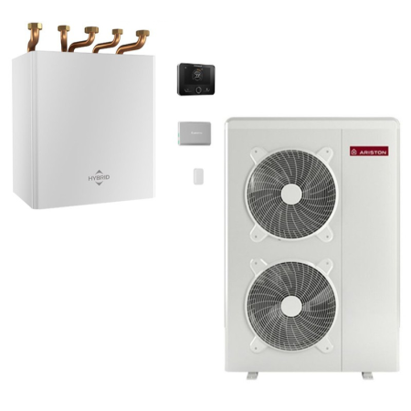 Pompe de caldura - Pompă de căldură Ariston NIMBUS M HYBRID UNIVERSAL 150 NET R32, monobloc inverter 15 kW, încălzire, răcire și apă caldă menajeră