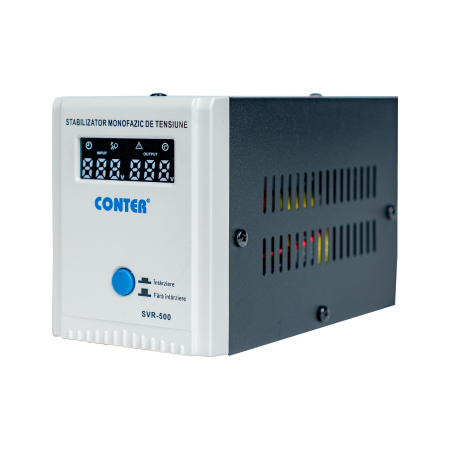 Stabilizator monofazic de tensiune cu releu Conter SVR-1000, 1000 VA / 750 W, 230V [1]