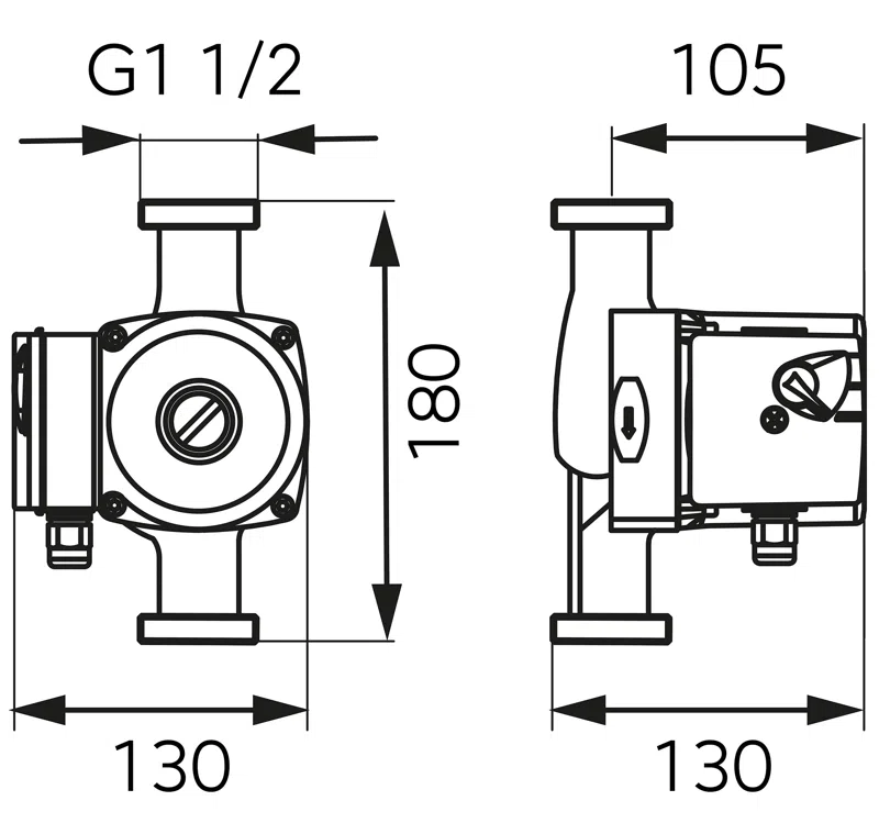 Pompa de circulatie Ferro GPD 25x40x180 pentru apa potabila, 230V, 3 trepte [1]