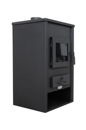 Termoșemineu pe lemne, brichete și cărbune Fornello PADOVA E 19,4 kW, cu manta de apă, 510 × 500 × 910 mm [2]