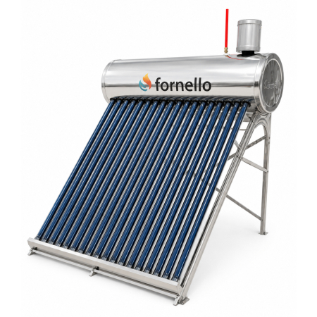 Panou solar nepresurizat Fornello pentru apă caldă, rezervor inox 150 Litri, 18 tuburi vidate, vas flotor 5 Litri [1]