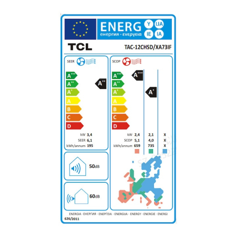 Aparat aer conditionat inverter TCL Elite TAC-12CHSD/XA73IF, 12000 BTU, A++/A+++, I Feel, Autodiagnosticare, Alb [7]