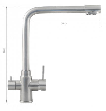 Baterie bucatarie Ermetiq din inox SUS304, 3 cai pentru apa filtrata si apa menajera [1]