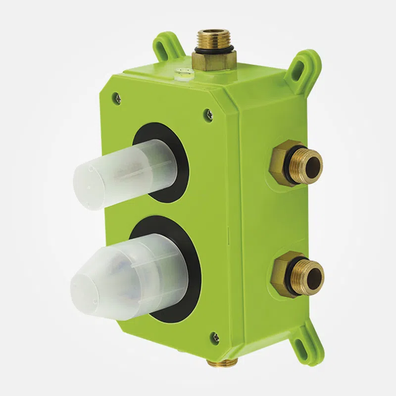 Baterie ingropata cada dus Square 3 iesiri crom cu caseta de montaj [1]