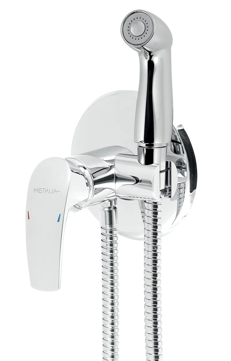 Baterii - Baterie ingropata cu set dus igienic Metalia 57 crom monocomanda