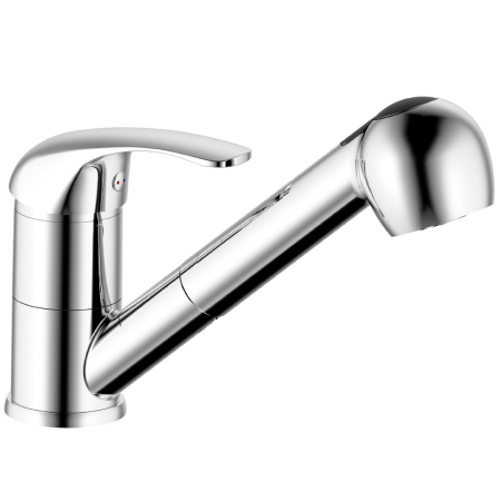 Baterii - Baterie lavoar Class Ermetiq cu pipă extractibilă și duș, monocomandă, finisaj crom