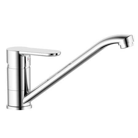 Baterii - Baterie lavoar cu pipa medie mobila Ermetiq Style ER-HR206, monocomanda, crom, montaj pe lavoar