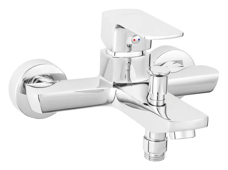 Baterii - Baterie perete cada dus Alba VerdeLine crom fara accesorii monocomanda