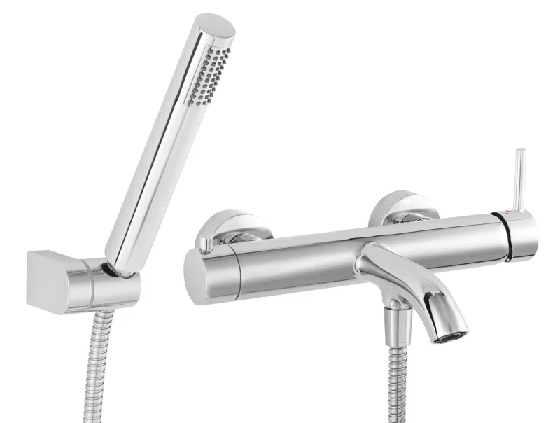 Baterii - Baterie perete cada-dus Circulus crom cu accesorii monocomanda