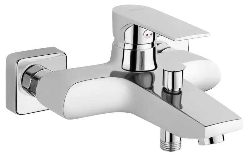 Baterii - Baterie perete cada-dus Square crom fara accesorii monocomanda