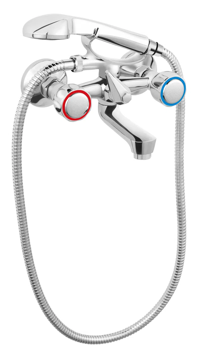 Baterii - Baterie perete cada dus Standard crom cu accesorii monocomanda