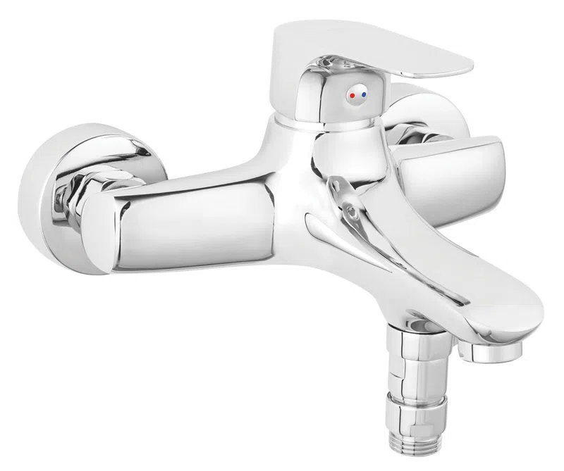 Baterii - Baterie perete cada dus Tiga VerdeLine crom fara accesorii Ferro