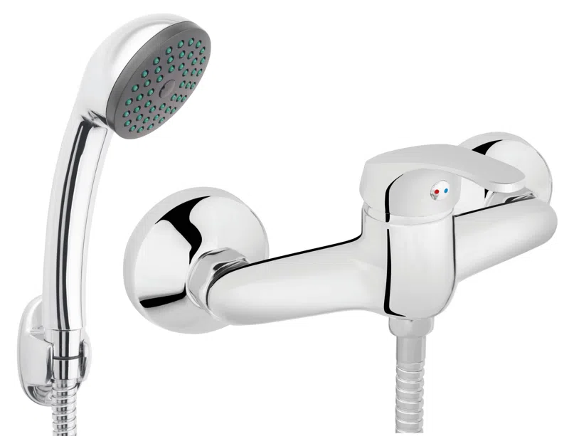 Baterii - Baterie perete dus Basic crom cu accesorii monocomanda