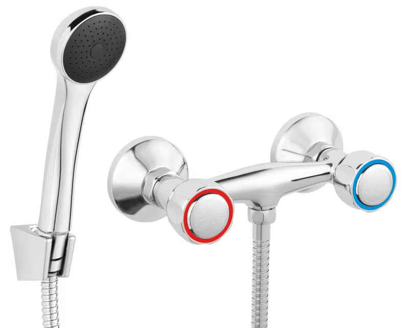 Baterii - Baterie perete dus Standard crom cu accesorii monocomanda