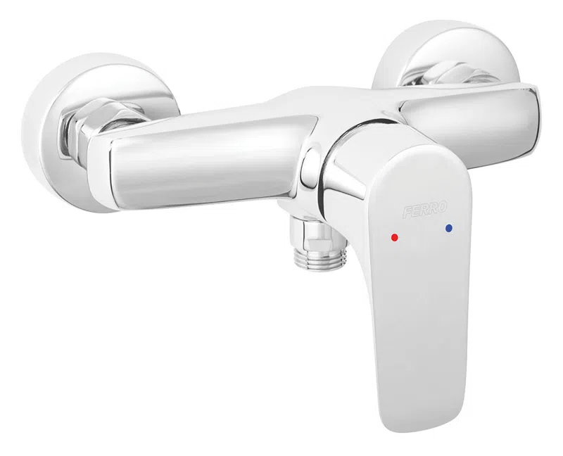 Baterii - Baterie perete dus Tiga VerdeLine crom fara accesorii Ferro