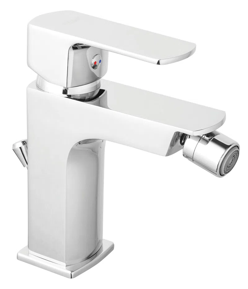 Baterii - Baterie stativa bideu Alba VerdeLine crom monocomanda