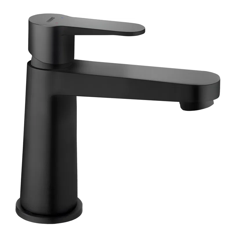 Baterii - Baterie stativa lavoar NOSTRIS negru cu ventil monocomanda