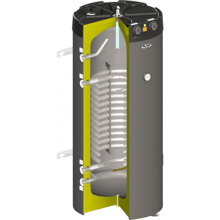 Boiler preparare apă caldă menajeră Motan BP120L-V1, 120 Litri, cu serpentină din inox, pentru centrală termică și rezistență electrică [1]