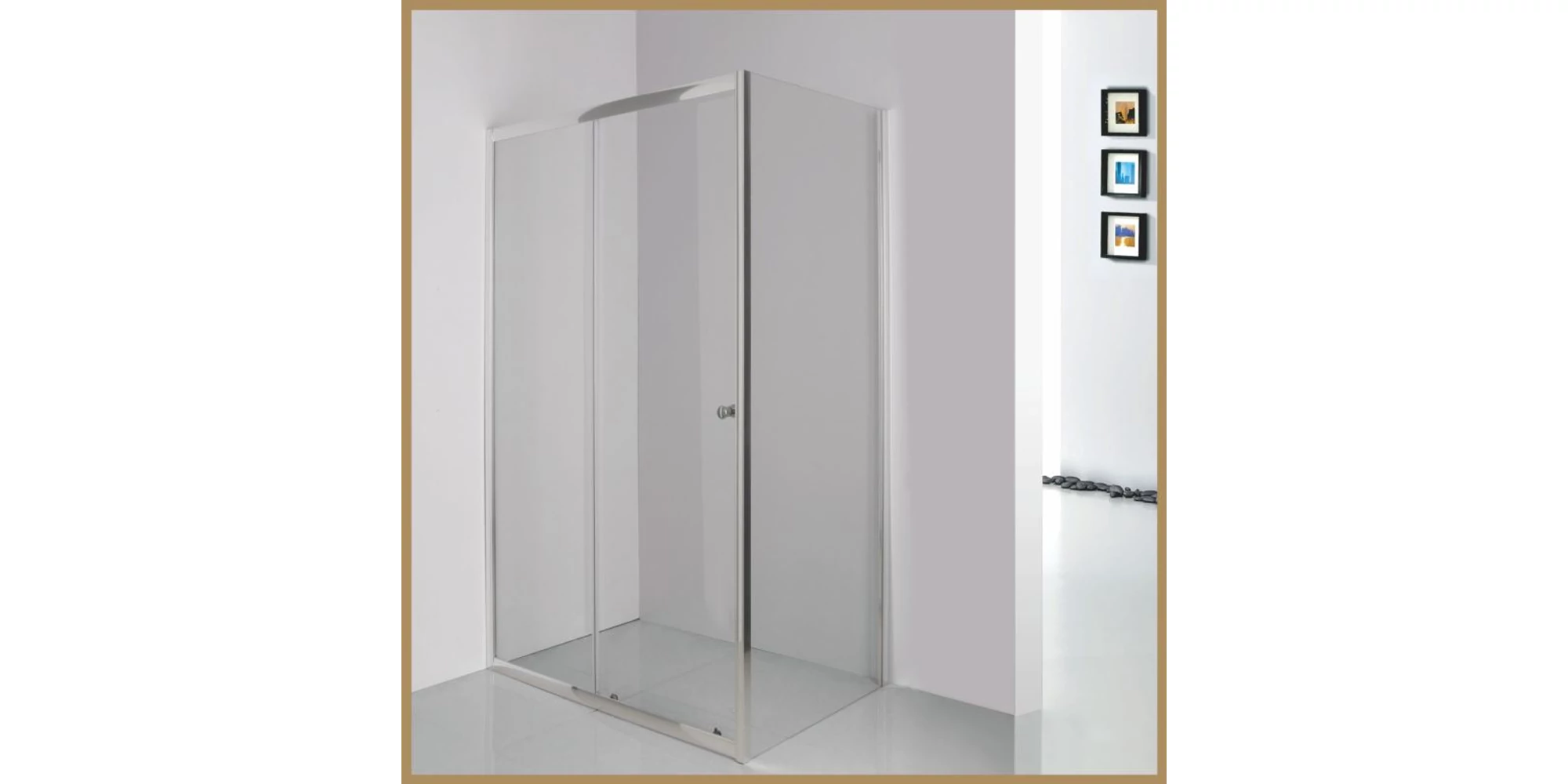 Cabine de dus - Cabina de dus patrata GLADYS 120x90 cm, sticla securizata 5 mm, profil cromat