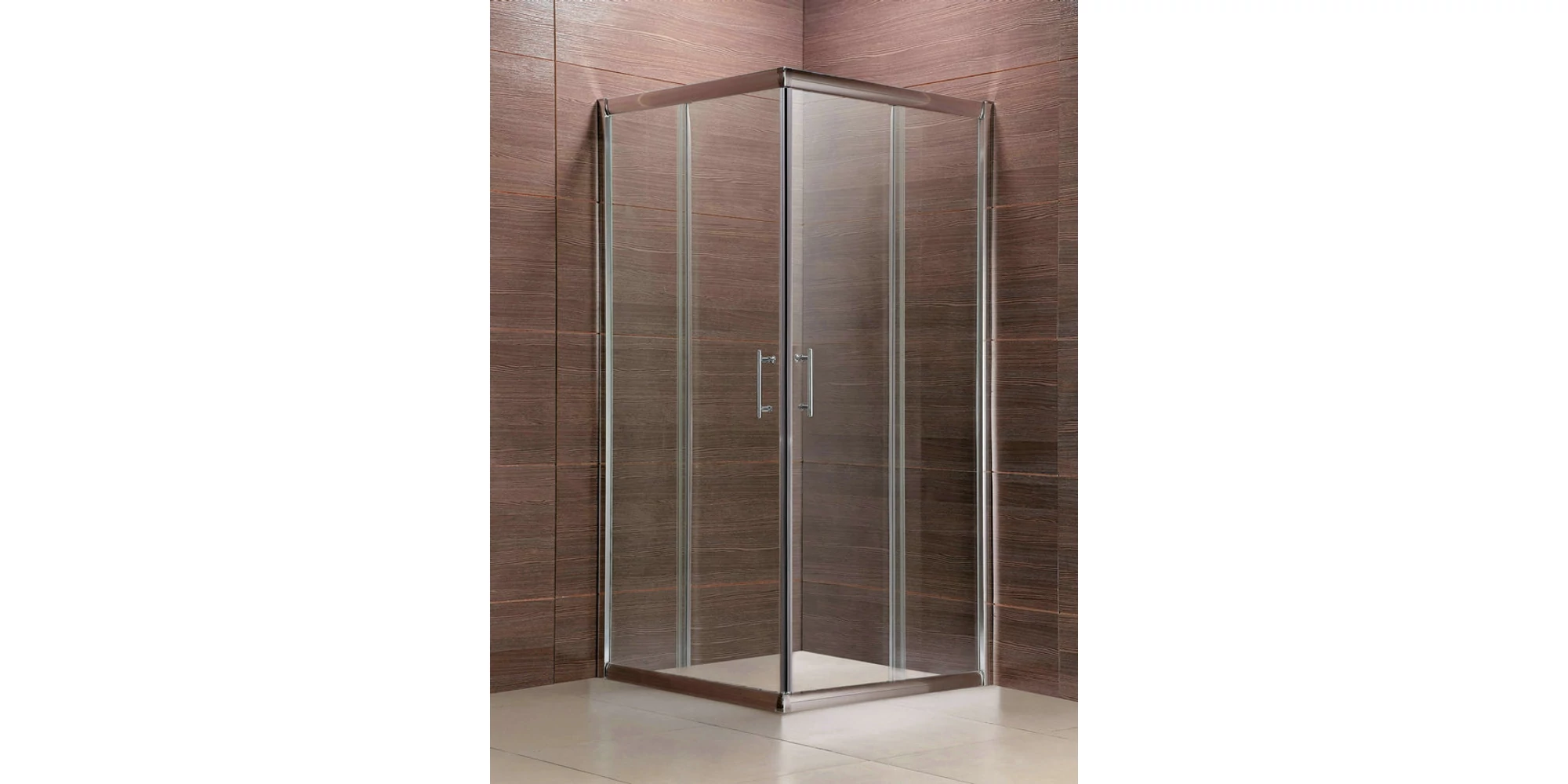 Cabine de dus - Cabina de dus patrata GOBE Standard 80x80 cm, sticla securizata 5 mm, profil cromat