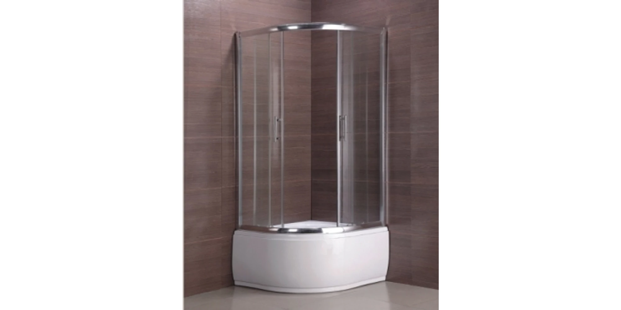Cabine de dus - Cabina de dus semirotunda GOBE 80x80 cm, sticla securizata 5 mm Pearl