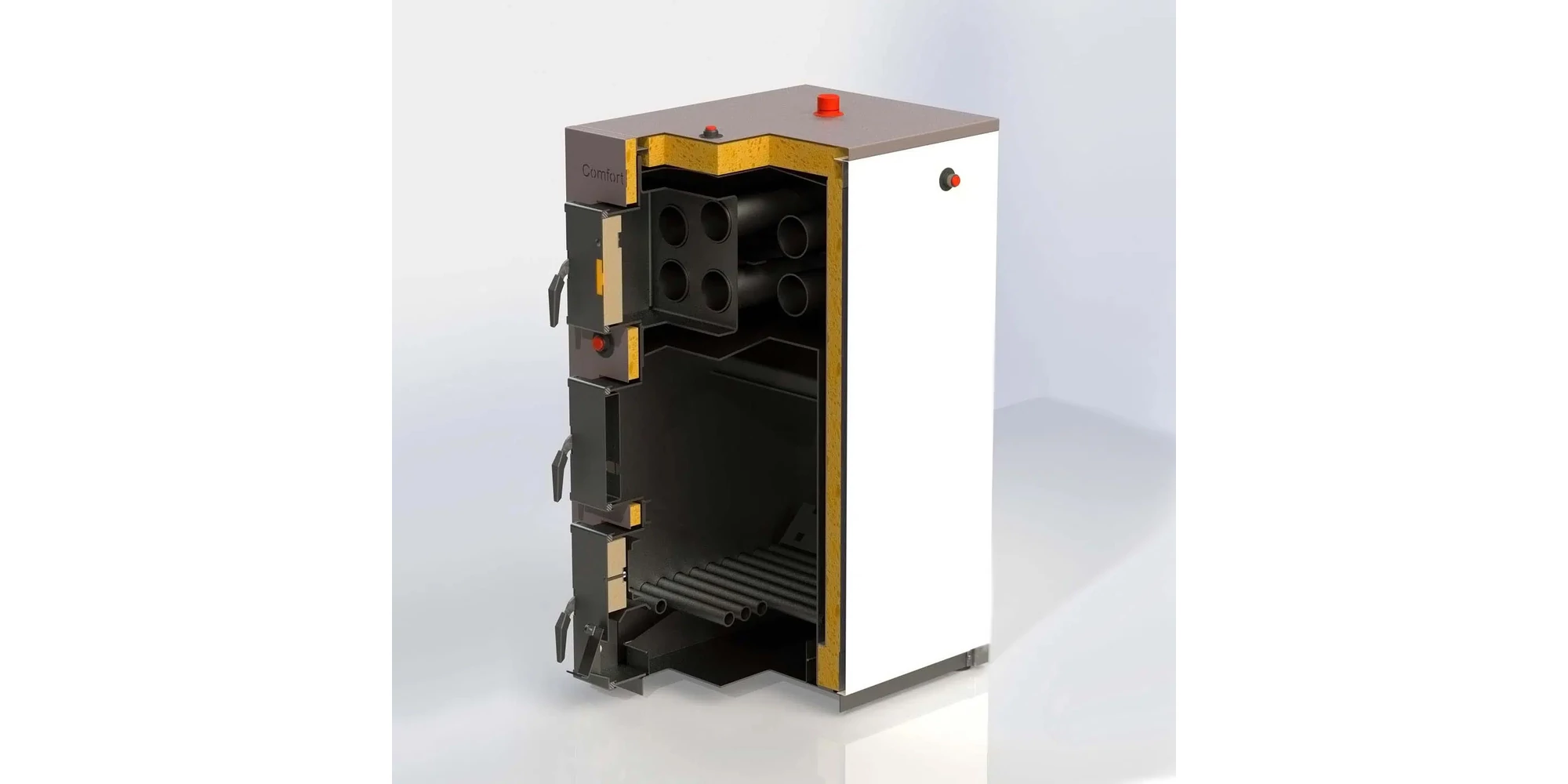 Cazan combustibil solid KEPO Comfort Wood R, 35 kW, tablă de oțel, lemn/briște, grătar răcit cu apă [2]