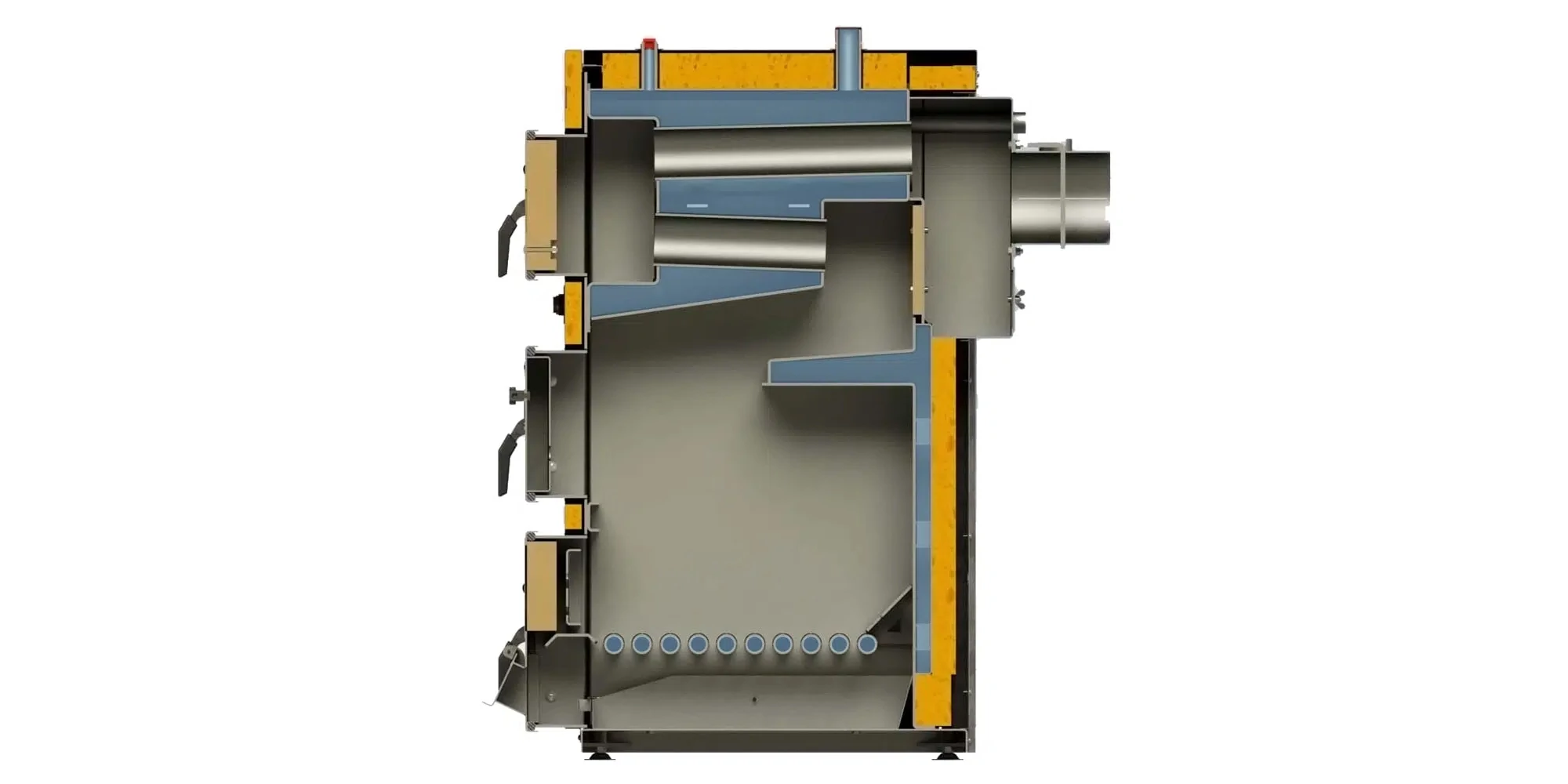Cazan combustibil solid KEPO Comfort Wood R, 35 kW, tablă de oțel, lemn/briște, grătar răcit cu apă [1]