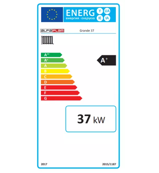 Cazan compact pe peleti din otel GRANDE R-C 37 kW, incalzire centrala, alimentare automata [1]