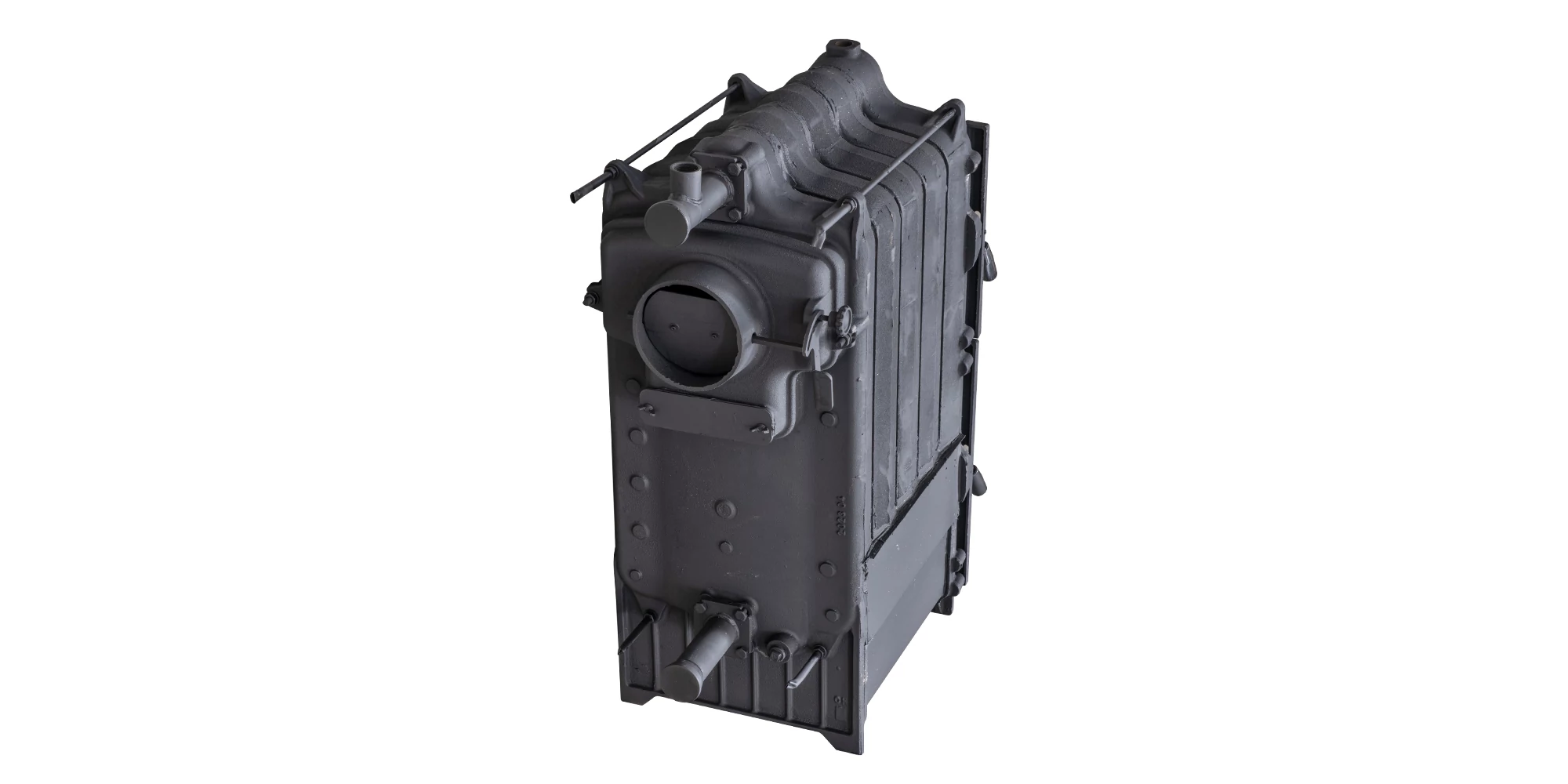 Cazan fonta pe combustibil solid HUNOR LX5, 28 kW, 5 elementi, lemn/carbune, gratar racit cu apa [5]