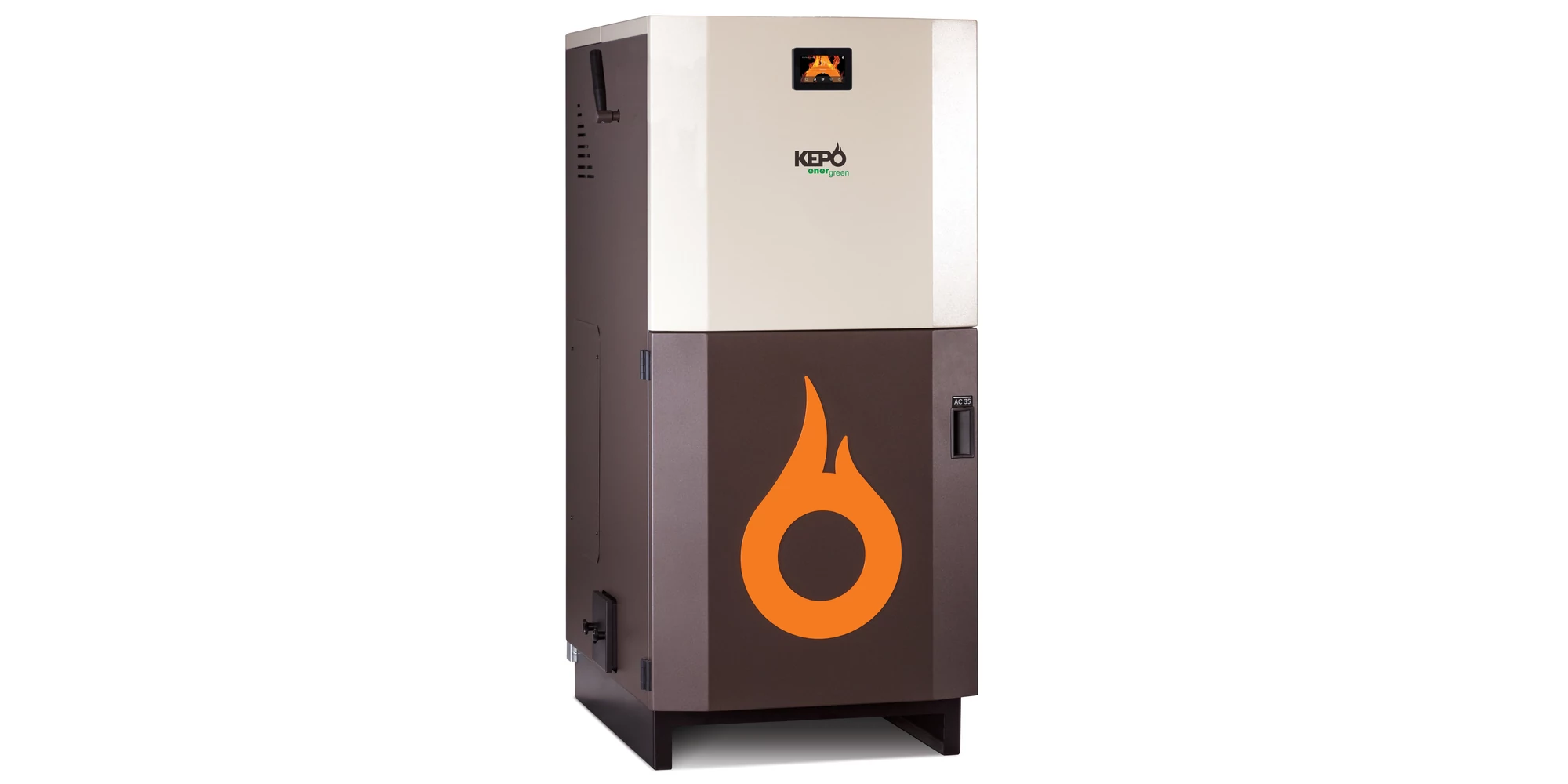 Cazane si termoseminee pe peleti - Cazan pe peleți KEPO Energreen AutoClean 35 kW, curățare automată, rezervor mare, eficiență ~90 %