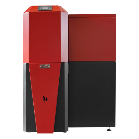 Centrala mixta lemn si peleti Fornello Tera 28 kW, aprindere automata, buncar 95 kg, pentru 180 mp [2]