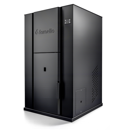 Cazane si termoseminee pe peleti - Centrală monobloc pe peleți Fornello Pellet King 35 kW, complet echipată, buncăr 80 kg
