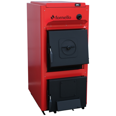 Cazane pe combustibil solid - Centrala pe combustibil solid Fornello T-PRO 30 kW, pe lemn si carbune, din otel