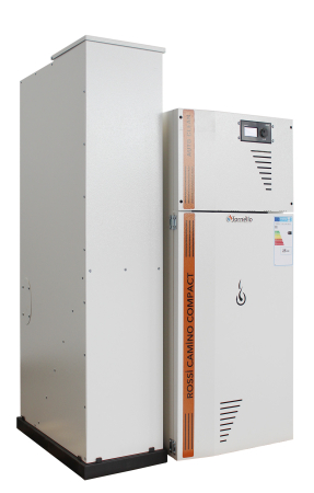 Centrală termică compactă pe peleți Fornello Rossi Camino Compact Automatic 25 kW, curățare automată, A+ [1]