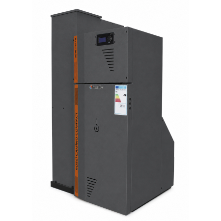 Centrală termică compactă pe peleți Fornello Rossi Camino Compact Automatic 25 kW, curățare automată, A+ Antracit [2]