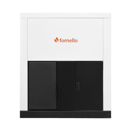 Cazane pe combustibil solid - Centrală termică pe peleți Fornello Eco Energy 35 kW cu pompă, automatizare și buncăr 75 kg