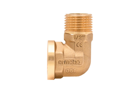 Tevi si fitinguri - Cot alama Ermetiq ER-CMF12 1/2" MF, 90°, CW617N