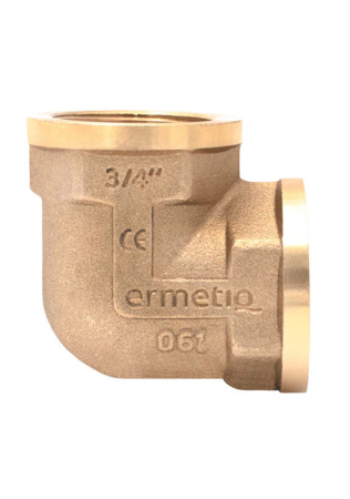 Tevi si fitinguri - Cot din alama CW617N Ermetiq ER-CFF11 1" FF, 90°, filet interior-interior