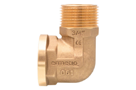 Tevi si fitinguri - Cot din alama CW617N Ermetiq ER-CMF34 3/4" MF, 90°