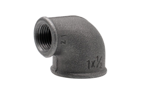 Tevi si fitinguri - Cot Everpro A1 90° R 1 1/2" NG, cot filet interior din fontă maleabilă, pentru instalații termice și sanitare