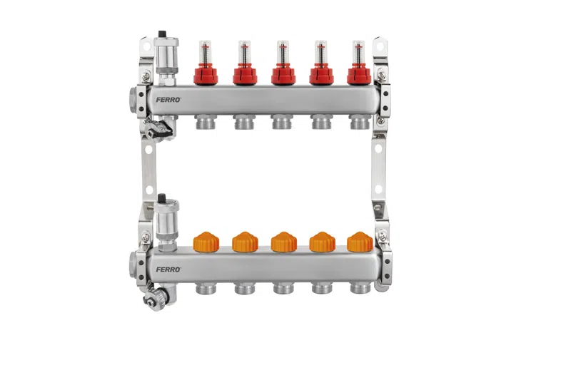 Distribuitoare - Distribuitor inox F-PRO cu control automat al debitului, 4 cai