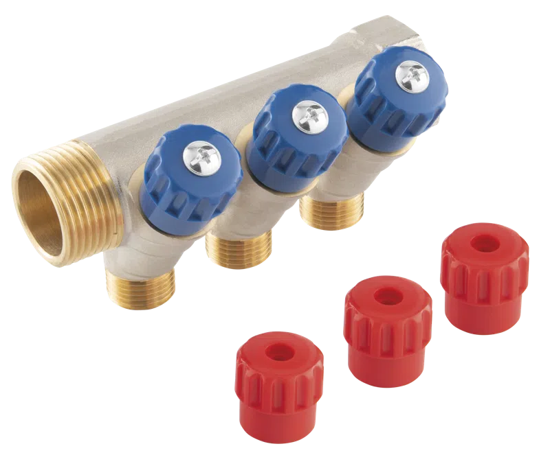 Distribuitoare - Distribuitor sanitar modular 1" x 1/2", 4 circuite