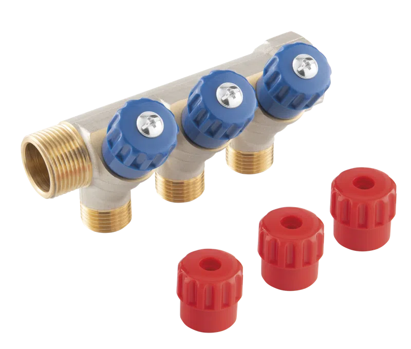 Distribuitoare - Distribuitor sanitar modular 3/4" x 1/2", 3 circuite