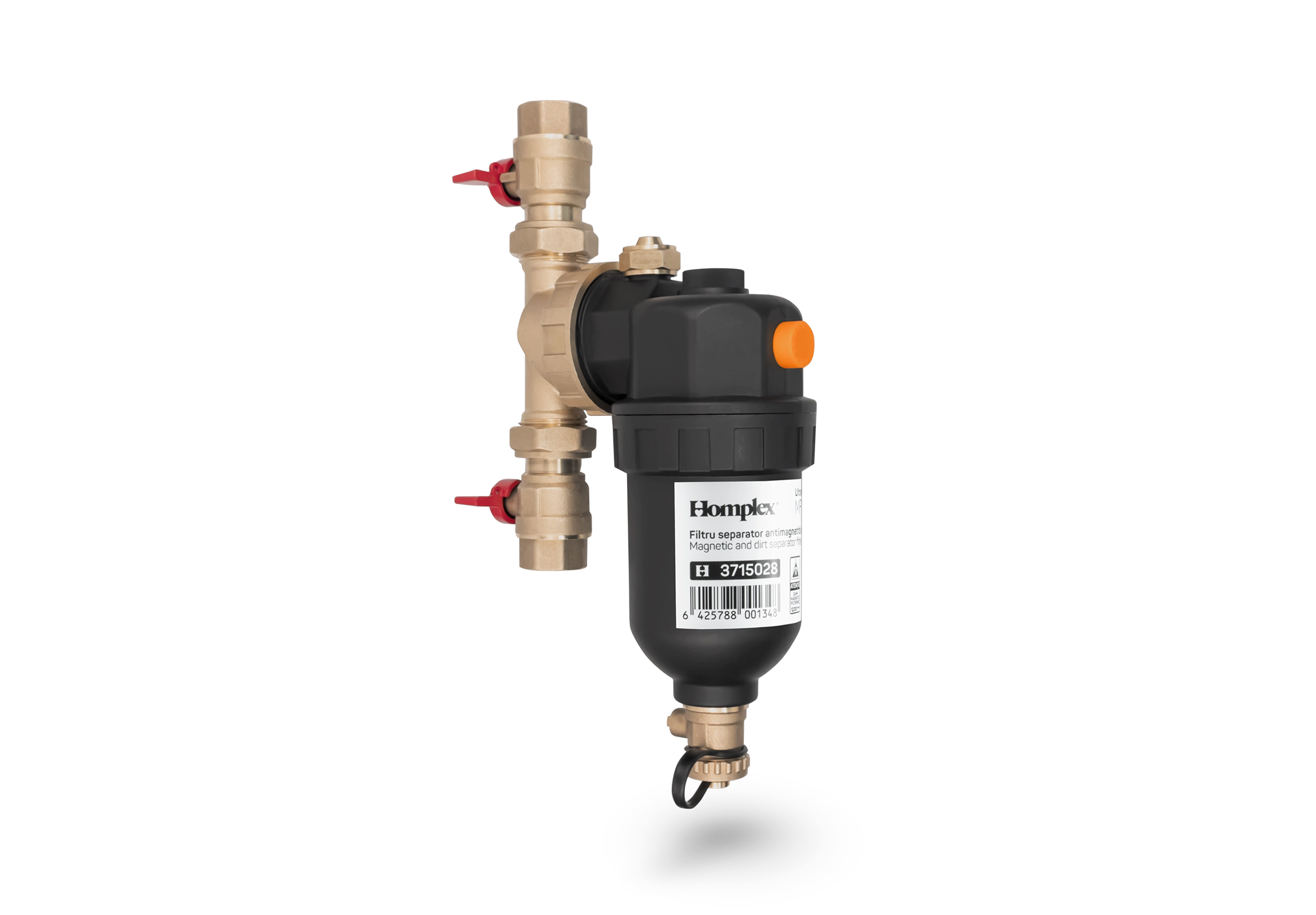 Filtru anti-magnetită și impurități Homplex MF12000, magnet Neodim 12000 Gauss, separator ciclonic, racord 3/4" [9]