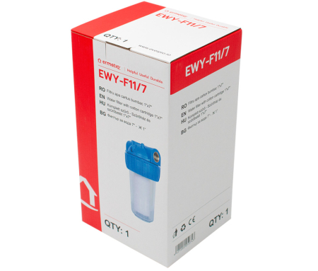 Filtru apă Everpro 7” cu cartuș din bumbac și racord 1” FI [2]