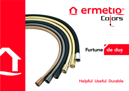 Furtun dus Ermetiq PVC BLACK 150 cm, anti-rasucire, conexiuni 1/2" [2]